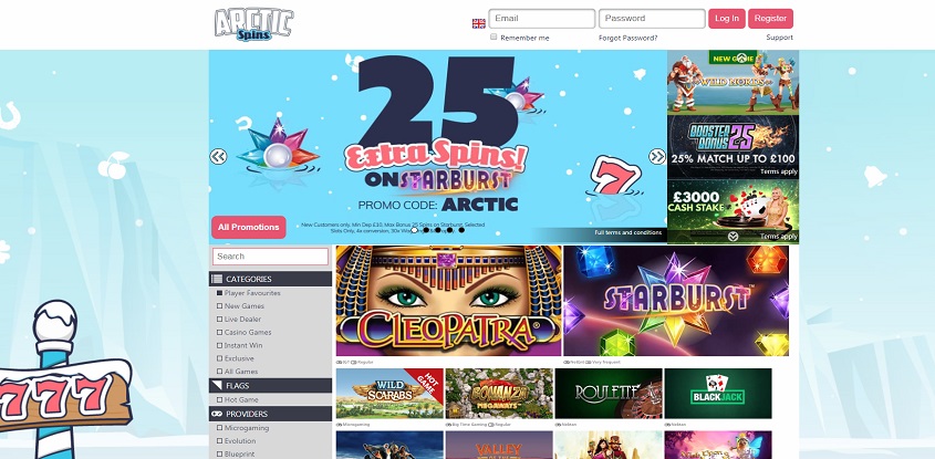 Arctic Spins Online Casino