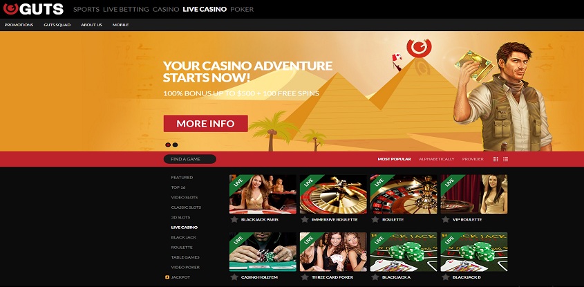 Guts Online Casino